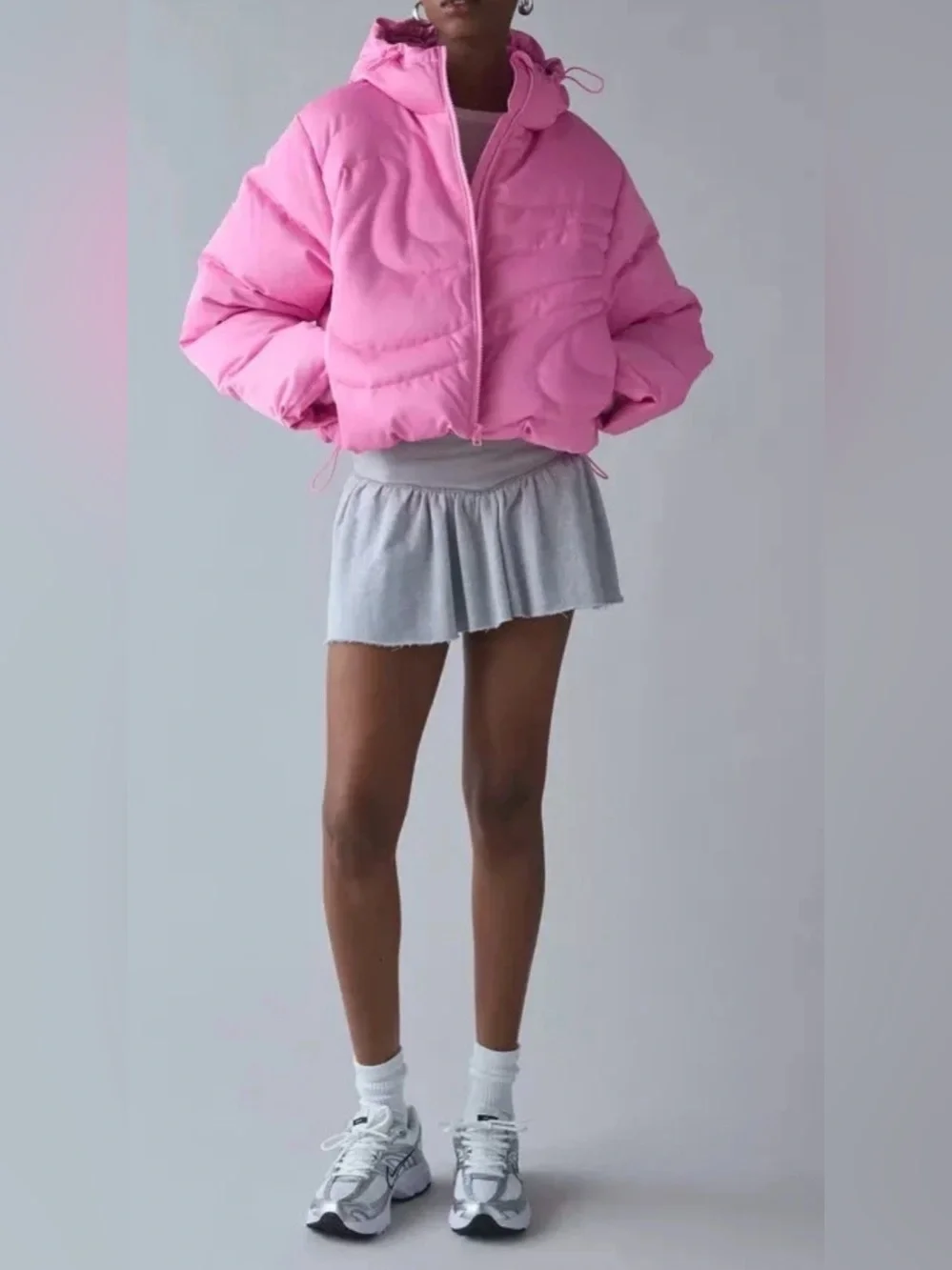 Nike Sportswear Swoosh Series Therma-Fit Down Puffer Jacket Barbie Pink SZ S NWT